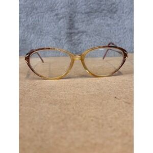 Savvy 220 Brown Oval Cat Eye Eyeglass Frames 53-14-135 Vintage Style